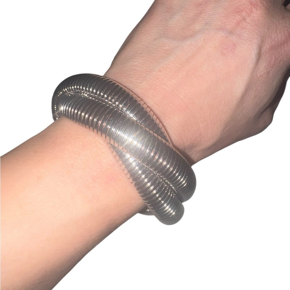 Silver Coil Bracelet